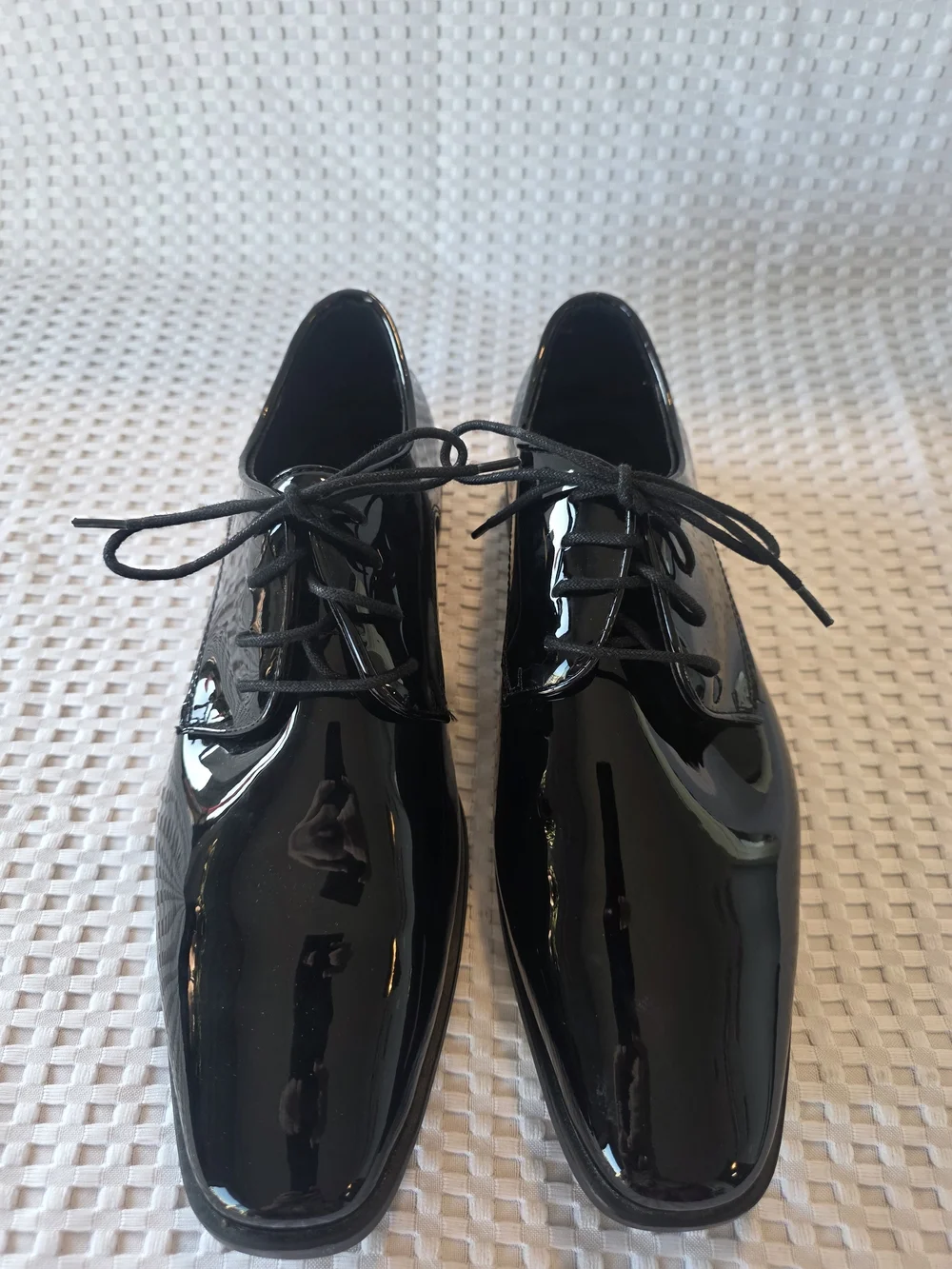 Joseph Abboud Black Patent Leather Tuxedo Dress Shoes Men's 10.5M Formal